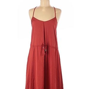 BANANA REPUBLIC Orange Slip Dress w/ Pockets sz 8